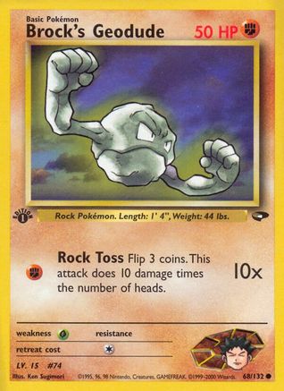 Brock's Geodude 068/132 Gym Challenge - Common
