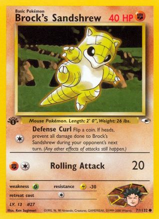 Brock's Sandshrew (71) 071/132 Gym Heroes - Common
