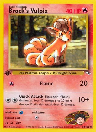 Brock's Vulpix 073/132 Gym Heroes - Common
