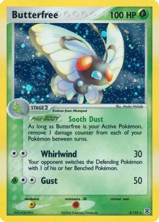 Butterfree 002  - Reverse Holofoil FireRed & LeafGreen - Holo Rare