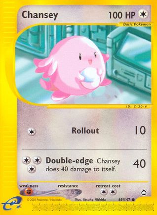 Chansey 069/147  - Reverse Holofoil Aquapolis - Common