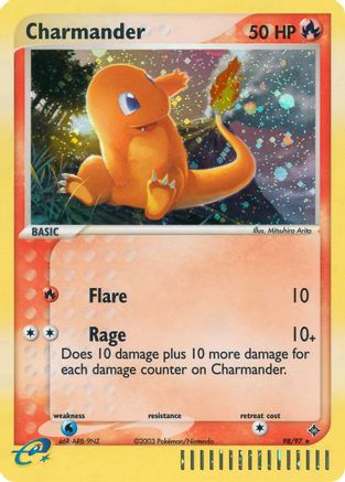 Charmander 098  - Holofoil Dragon - Secret Rare