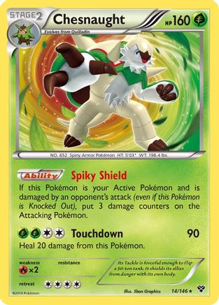 Chesnaught 014/146 XY Base Set - Holo Rare