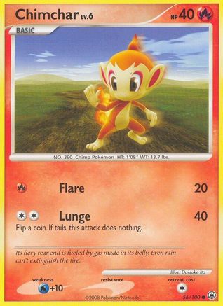 Chimchar (56) 056  - Reverse Holofoil Majestic Dawn - Common