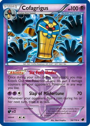 Cofagrigus (Team Plasma) (56) 056/116 Plasma Freeze - Holo Rare