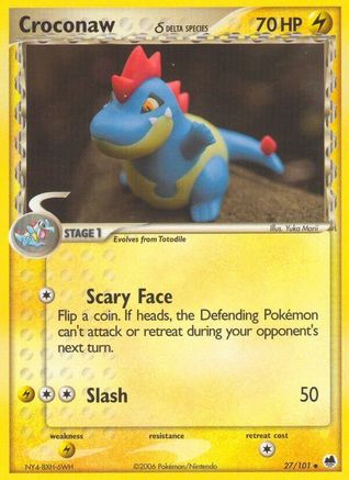 Croconaw (Delta Species) 027/101  Dragon Frontiers - Uncommon