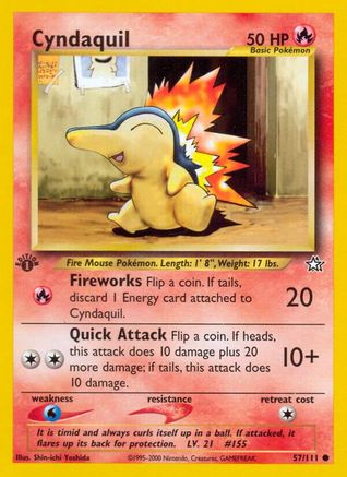 Cyndaquil (57) 057/111 Neo Genesis - Common