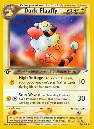 Dark Flaaffy 034/105  - Unlimited Neo Destiny - Uncommon