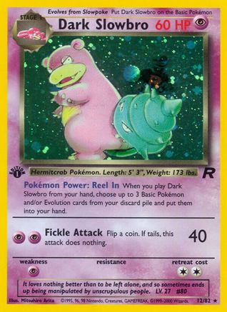 Dark Slowbro (12) 012/82 Team Rocket - Holo Rare