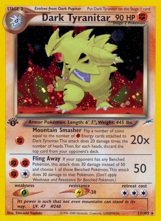 Dark Tyranitar 011 Neo Destiny - Holo Rare