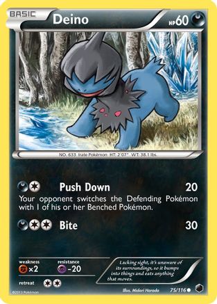 Deino (75) 075  - Reverse Holofoil Plasma Freeze - Common