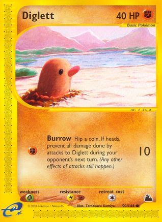 Diglett 050  - Reverse Holofoil Skyridge - Common