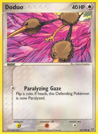 Doduo 045  - Reverse Holofoil Emerald - Common