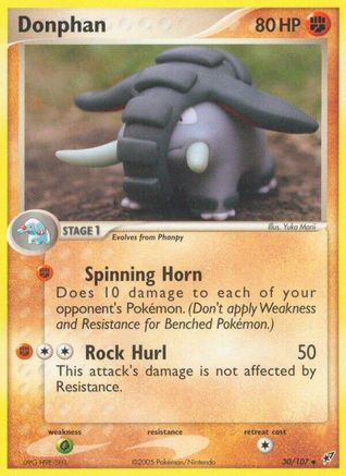 Donphan 030  - Reverse Holofoil Deoxys - Uncommon