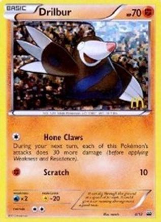 Drilbur 008/12  - Holofoil McDonalds Promos 2012 - Promo