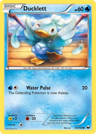 Ducklett 035  - Reverse Holofoil Dark Explorers - Common