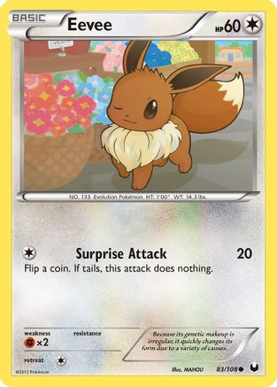 Eevee (83) 083  - Reverse Holofoil Dark Explorers - Common