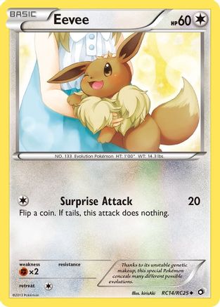 Eevee RC14/RC25  - Holofoil Legendary Treasures Radiant Collection - Uncommon
