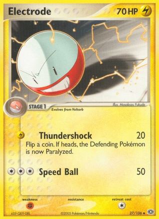 Electrode 027  - Reverse Holofoil Emerald - Uncommon