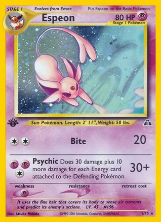 Espeon (1) 001/75 Neo Discovery - Holo Rare