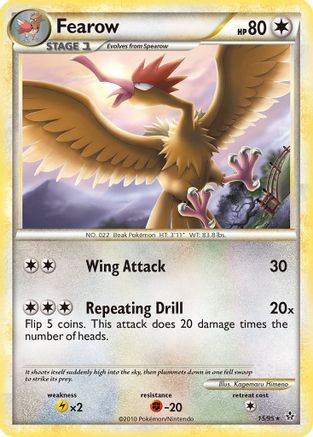 Fearow 015  - Reverse Holofoil Unleashed - Rare