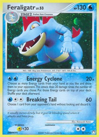 Feraligatr 008/123  - Reverse Holofoil Mysterious Treasures - Holo Rare