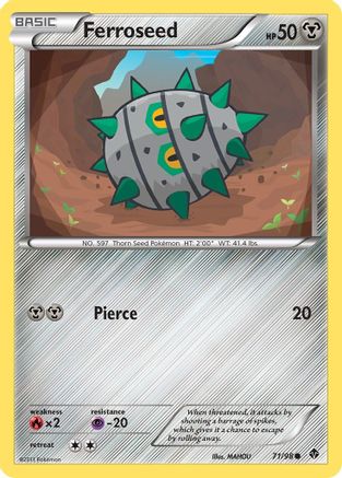 Ferroseed (71) 071  - Reverse Holofoil Emerging Powers - Common