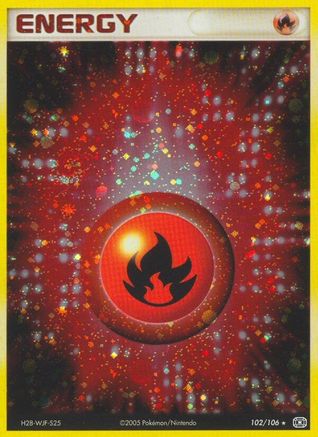 Fire Energy 102/106  - Holofoil Emerald - Holo Rare