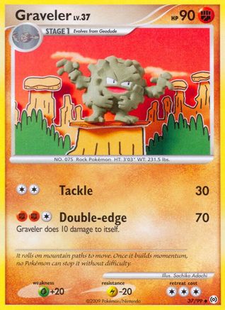 Graveler 037/99  - Reverse Holofoil Arceus - Uncommon