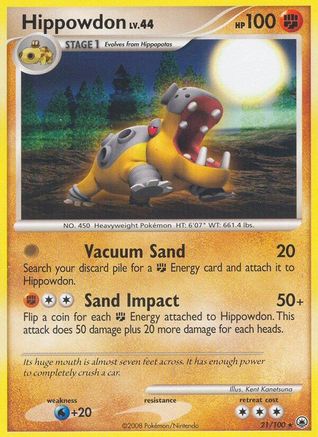 Hippowdon 021  - Reverse Holofoil Majestic Dawn - Rare