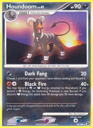 Houndoom/106  - Reverse Holofoil Great Encounters - Rare