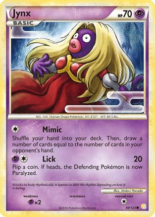 Jynx 069/123  - Reverse Holofoil HeartGold SoulSilver - Common