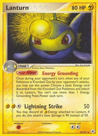 Lanturn 038  - Reverse Holofoil Hidden Legends - Uncommon