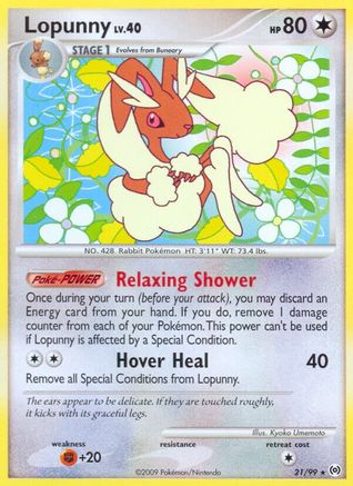 Lopunny 021/99  - Reverse Holofoil Arceus - Rare