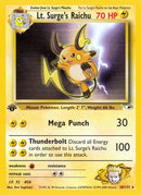 Lt. Surge's Raichu 028/132  - Unlimited Gym Heroes - Rare