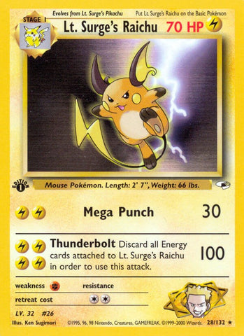 Lt. Surge's Raichu [G1 - 028/132]