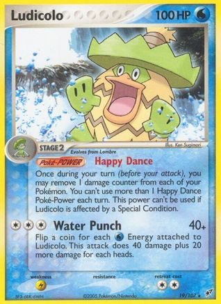Ludicolo 019/107  - Reverse Holofoil Deoxys - Rare