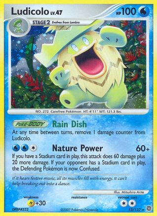 Ludicolo 013/132  - Holofoil Secret Wonders - Holo Rare