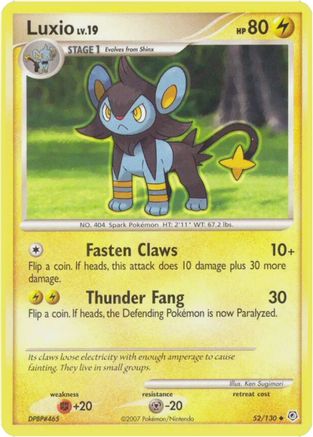 Luxio 052/130  - Reverse Holofoil Diamond and Pearl - Uncommon