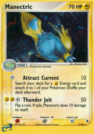 Manectric 009/109  - Holofoil Ruby and Sapphire - Holo Rare