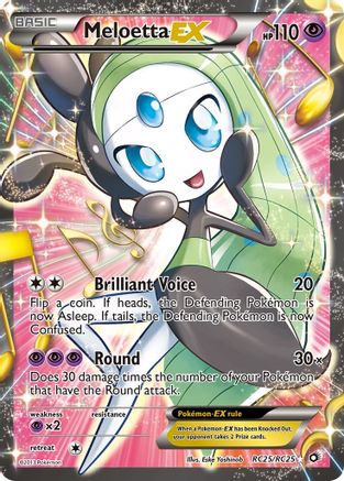 Meloetta EX (Full Art) RC25/RC25 - Holofoil Legendary Treasures Radian Meloetta EX (Full Art) RC25/RC25 - Holofoil Legendary Treasures Radian