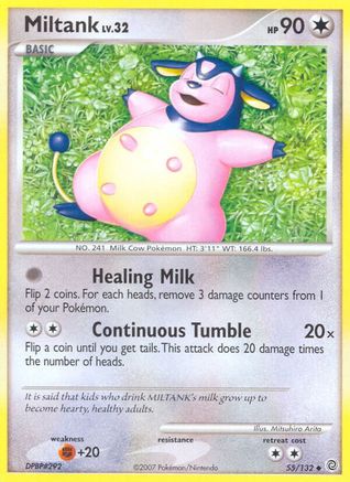 Miltank 055/132  - Reverse Holofoil Secret Wonders - Uncommon