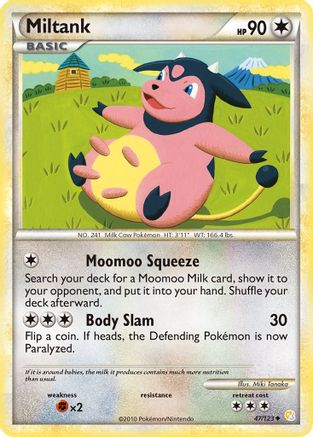Miltank 047/123  - Reverse Holofoil HeartGold SoulSilver - Uncommon
