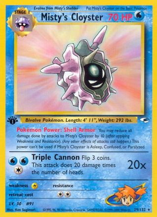 Misty's Cloyster 029/132  - Unlimited Gym Heroes - Rare