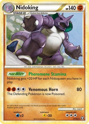 Nidoking 006/102  - Holofoil Triumphant - Holo Rare