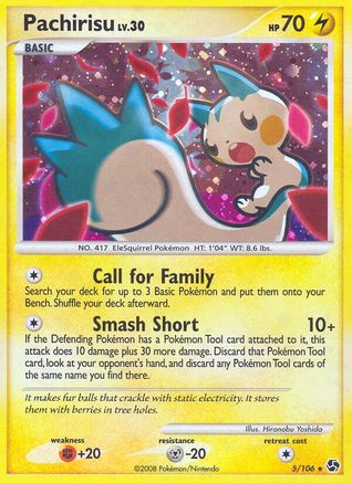 Pachirisu 005  - Holofoil Great Encounters - Holo Rare