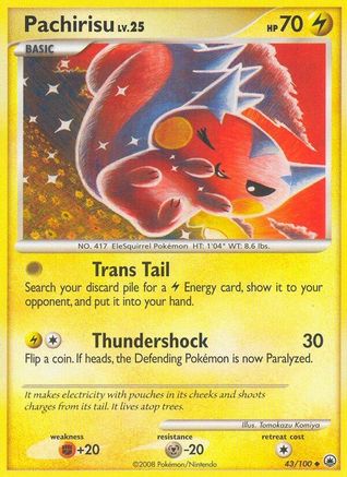 Pachirisu 043/100  - Reverse Holofoil Majestic Dawn - Uncommon