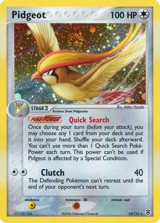 Pidgeot 010/112  - Holofoil FireRed & LeafGreen - Holo Rare