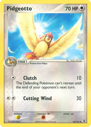 Pidgeotto 045/112  - Reverse Holofoil FireRed & LeafGreen - Uncommon