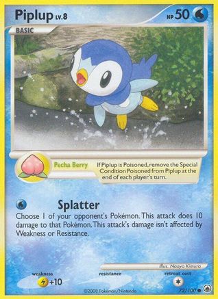 Piplup (72)/100  Majestic Dawn - Common